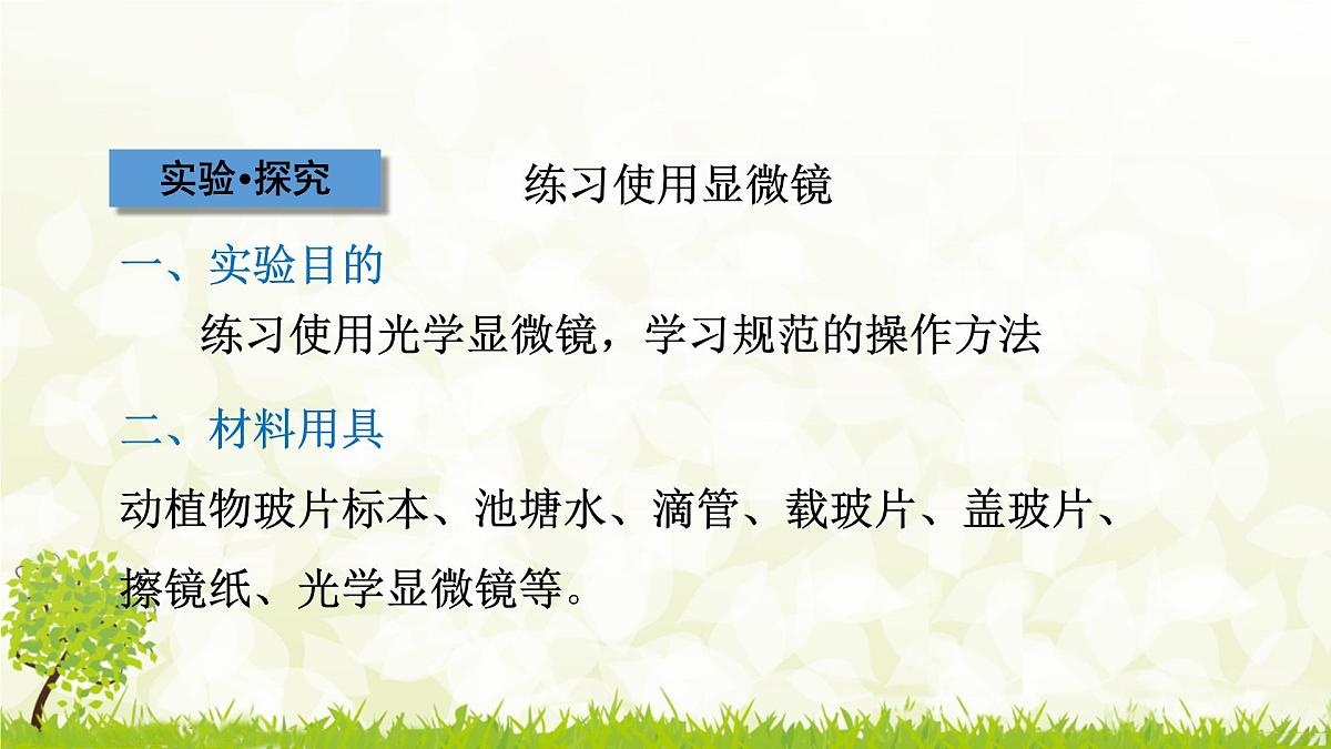 人教版生物七年级上册 1.2.1  学习使用显微镜 (1) 课件第7页