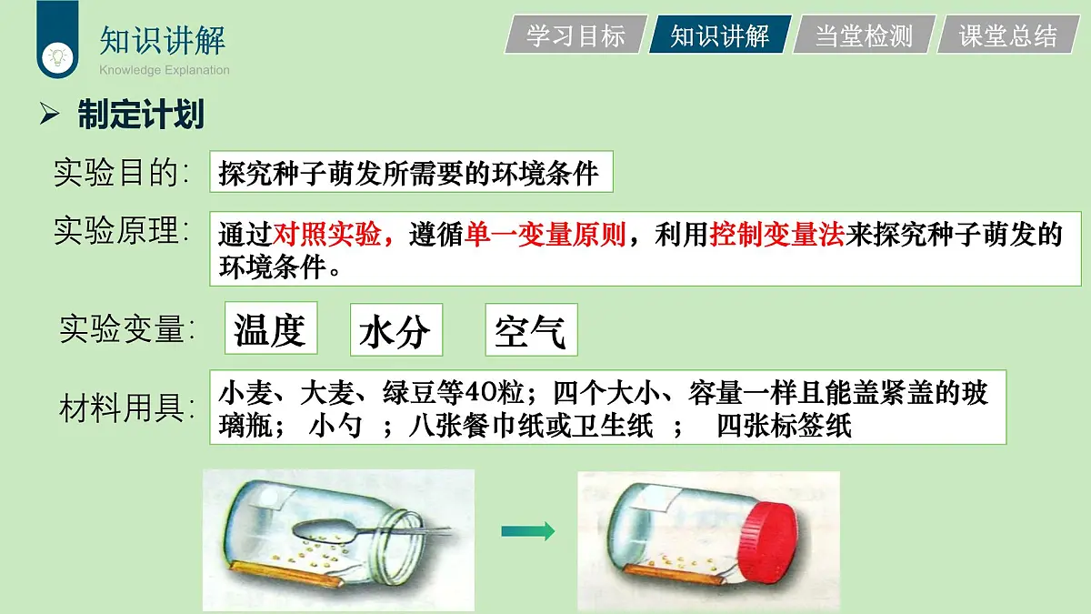 2024-2025学年人教版生物七年级下册 3.1.1 种子的萌发 (3) 课件第5页