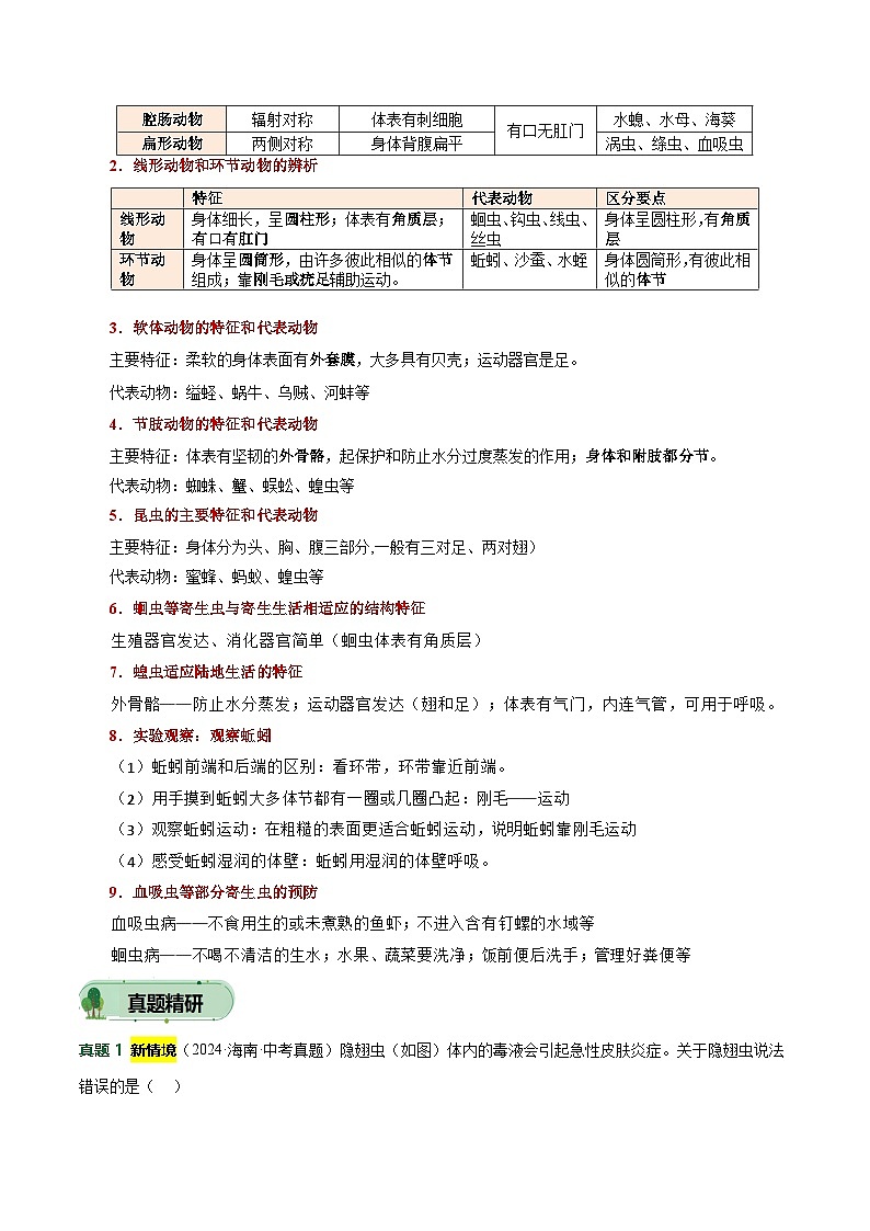 2025年中考考前冲刺攻略教案：生物（三）(原卷版)第3页