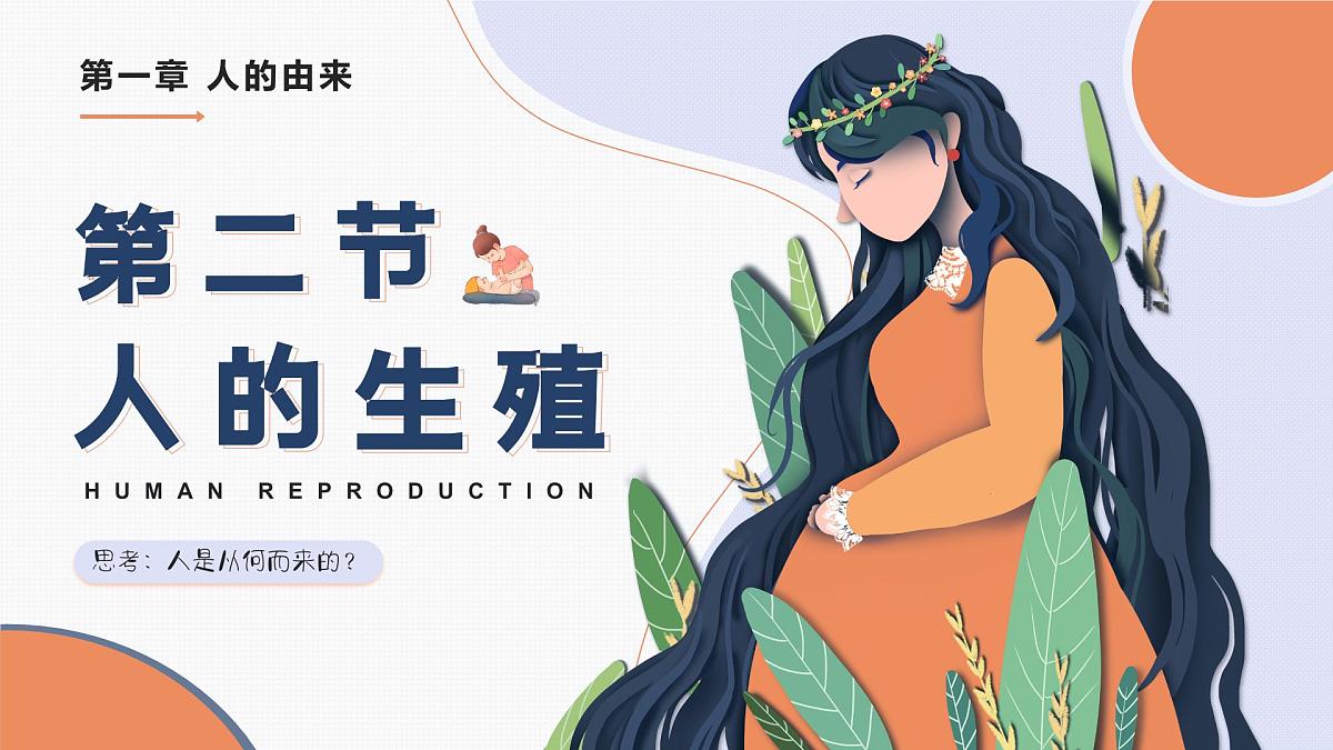 人教版2024七年级下册生物4.1.2人的生殖 课件第1页
