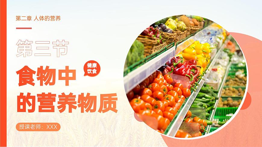 人教版2024七年级下册生物4.2.1食物中的营养物质（2课时） 课件第2页