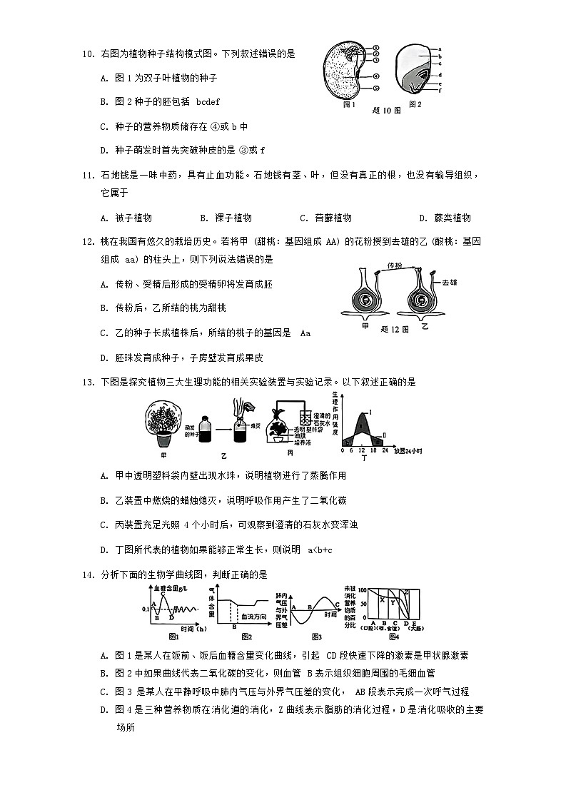 广东省深圳市罗湖区2023-2024学年八年级下学期学业水平测试生物试题第3页
