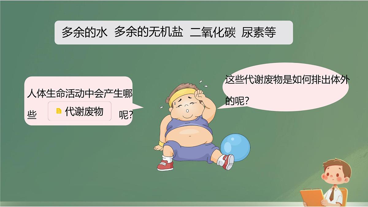 初中 生物 北师大版（2024）七年级下册4.9.1 人体产生的代谢废物 课件第4页