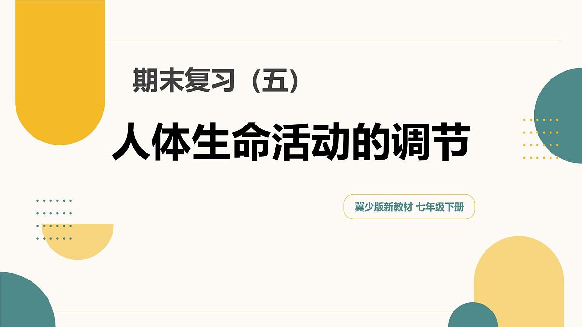 第五章+人体生命活动的调节（7大知识）2025学年七年级生物下学期期末考点大串讲冀少版课件第1页