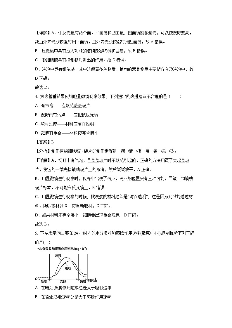 2025年山东省德州市武城县中考一模生物试题（解析版）第3页
