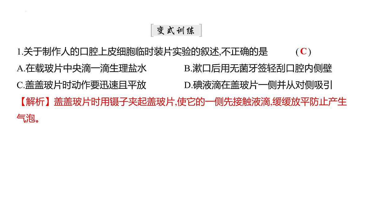 1.1.2动物细胞的结构与功能+课件－2024－2025学年苏教版生物七年级上册第8页