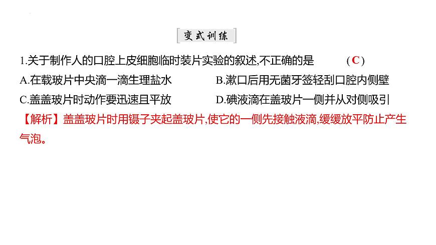1.1.2动物细胞的结构与功能+课件－2024－2025学年苏教版生物七年级上册第8页
