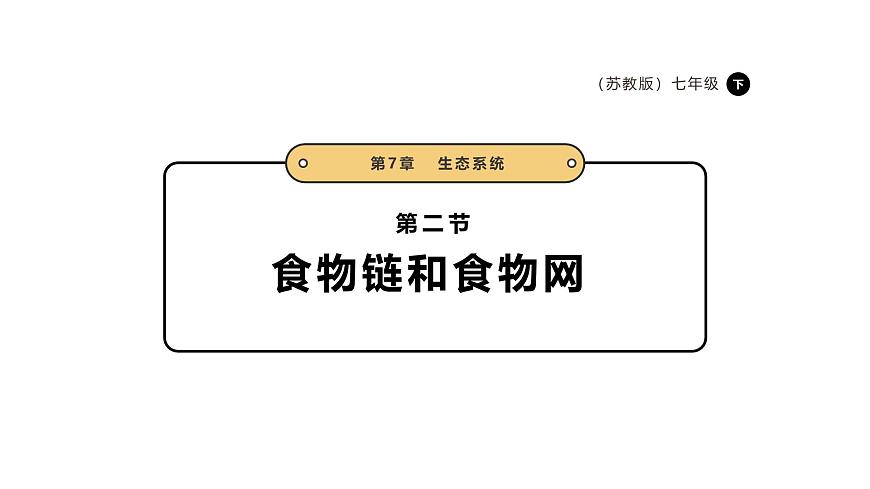 2024-2025学年苏教版初中生物七年级下册3.7.2 食物链和食物网 课件第1页