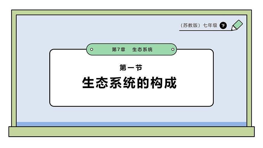 2024-2025学年苏教版生物七下 3.7.1生态系统的构成 课件第1页