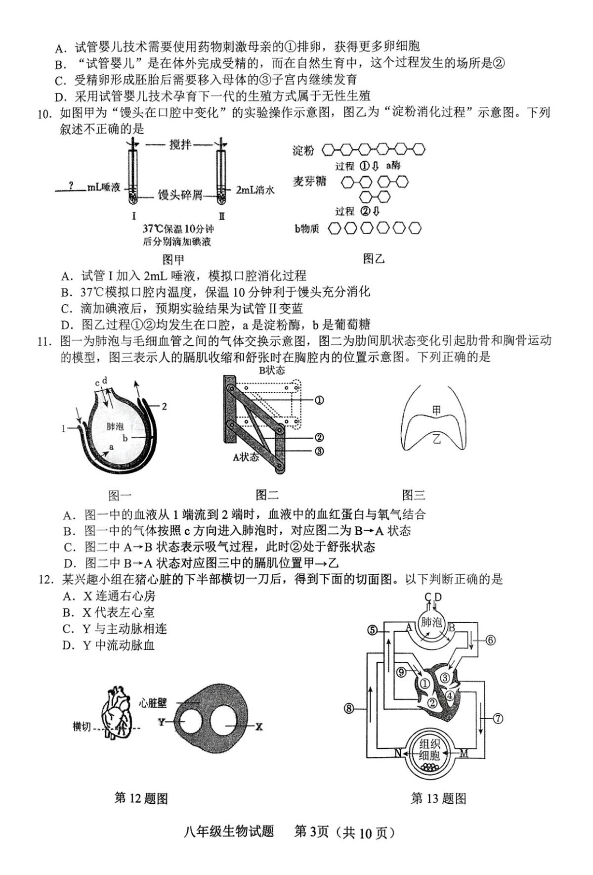 2025年山东省临沂市临沭县中考二模生物试题（中考模拟）第3页