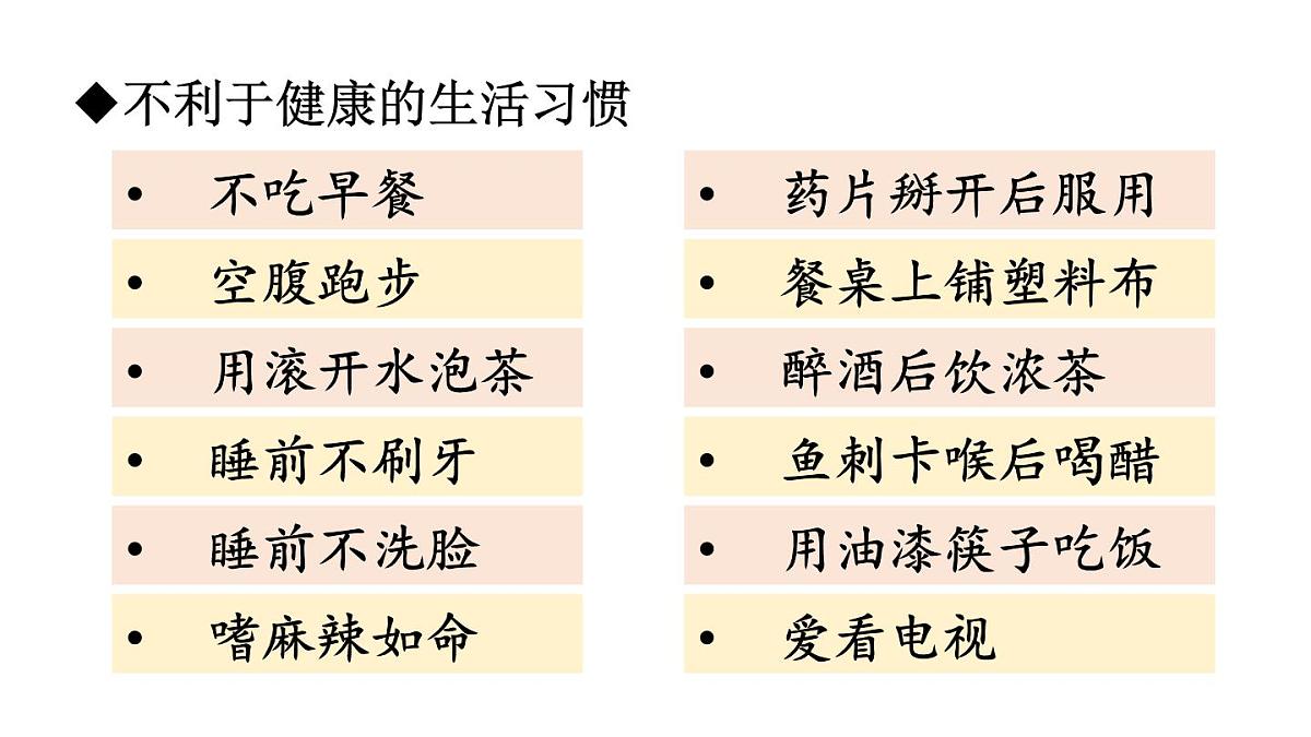 2025年春人教版生物八年级下册教学课件 第8单元 第3章 第2节 选择健康的生活方式第8页