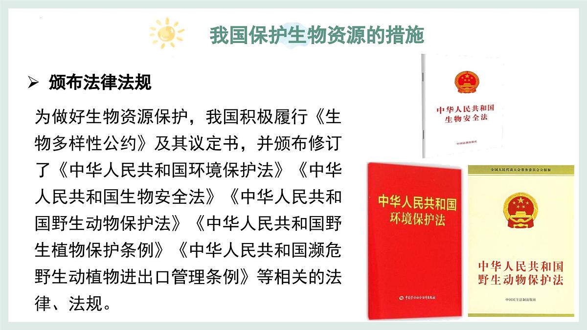 2.4.2生物资源的保护课件-2024--2025学年冀少版生物七年级上册第5页