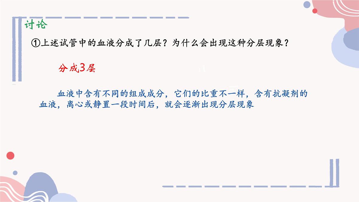 初中 生物人教版（2024）七年级下册4.4.1 流动的组织——血液 课件第6页