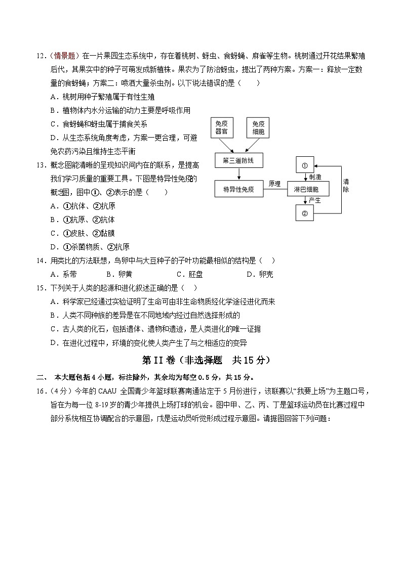 生物（南通卷）（A4考试版）第3页
