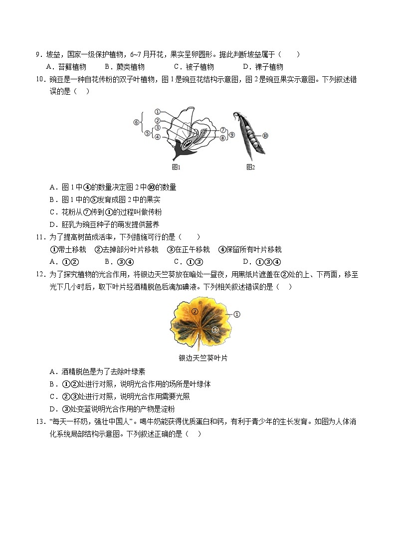 生物（泰州卷）（考试版）第3页