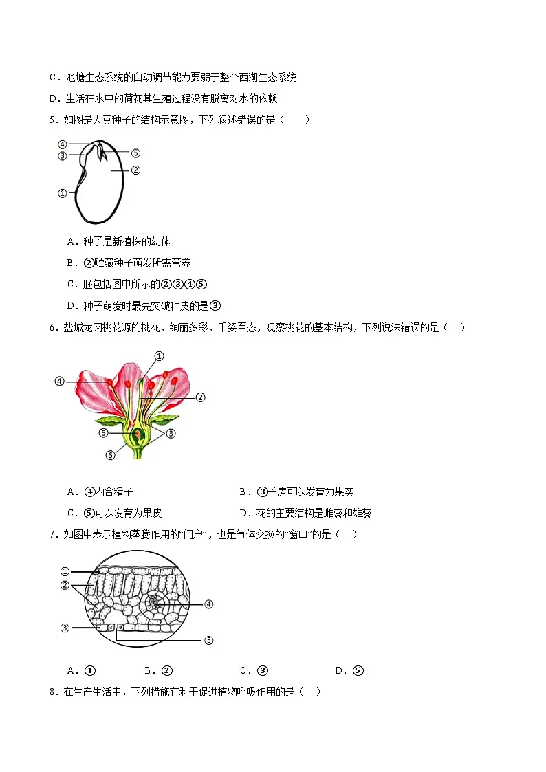 生物（盐城卷）（考试版）第2页