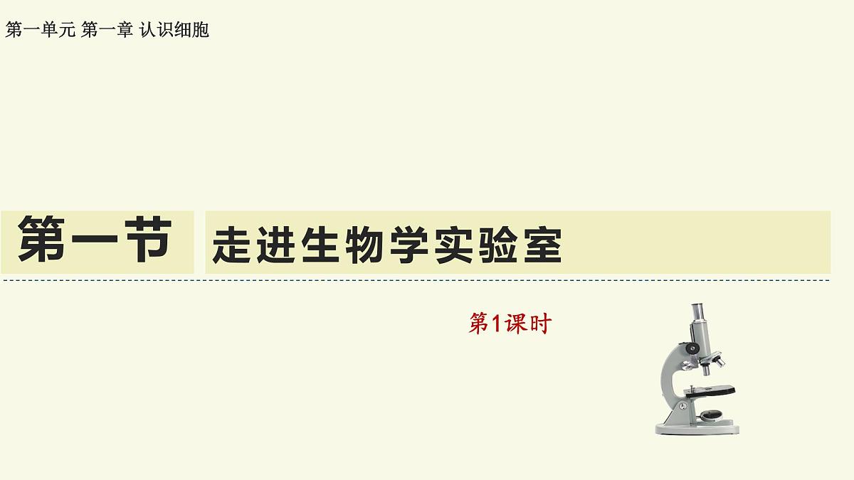 1.1.1走进生物学实验室-第1课时（教学课件）——初中生物学苏教版（2024）七年级上册第1页
