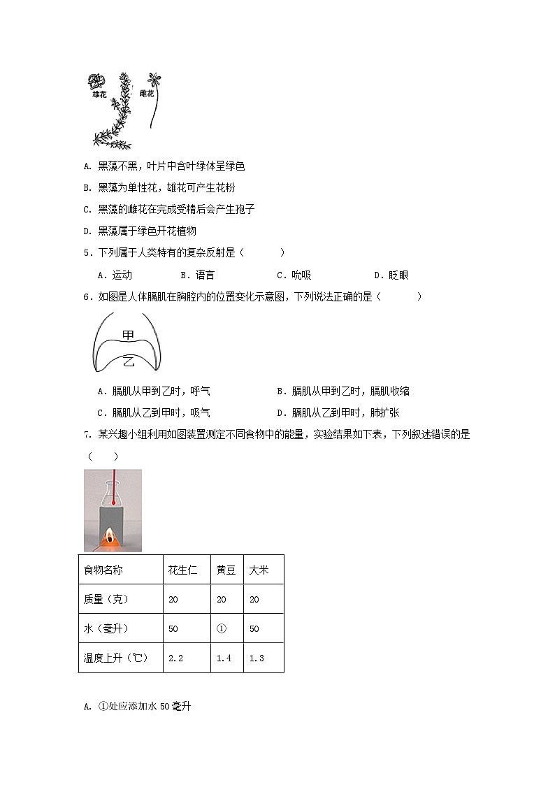 2025年湖北省黄石市下陆区部分学校中考第二次模拟考试生物试卷（中考模拟）第2页