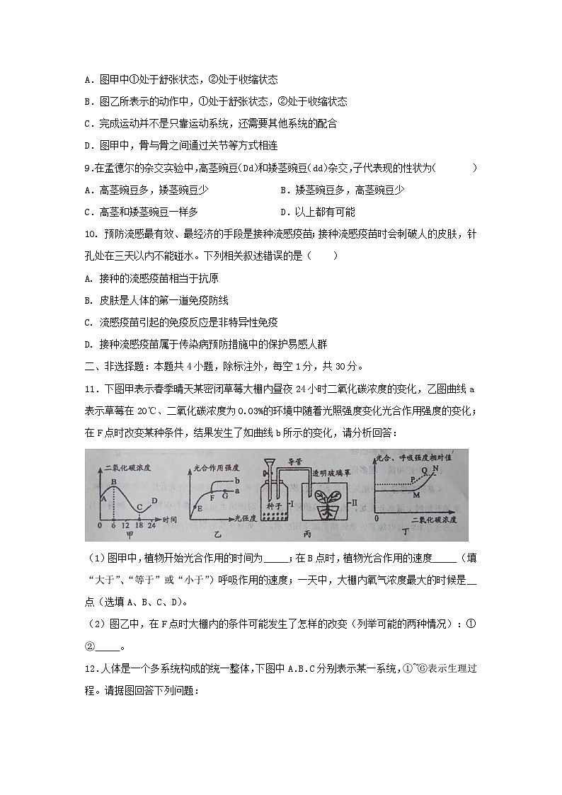 2025年湖北省黄石市下陆区部分学校中考第三次模拟考试生物试题（中考模拟）第3页