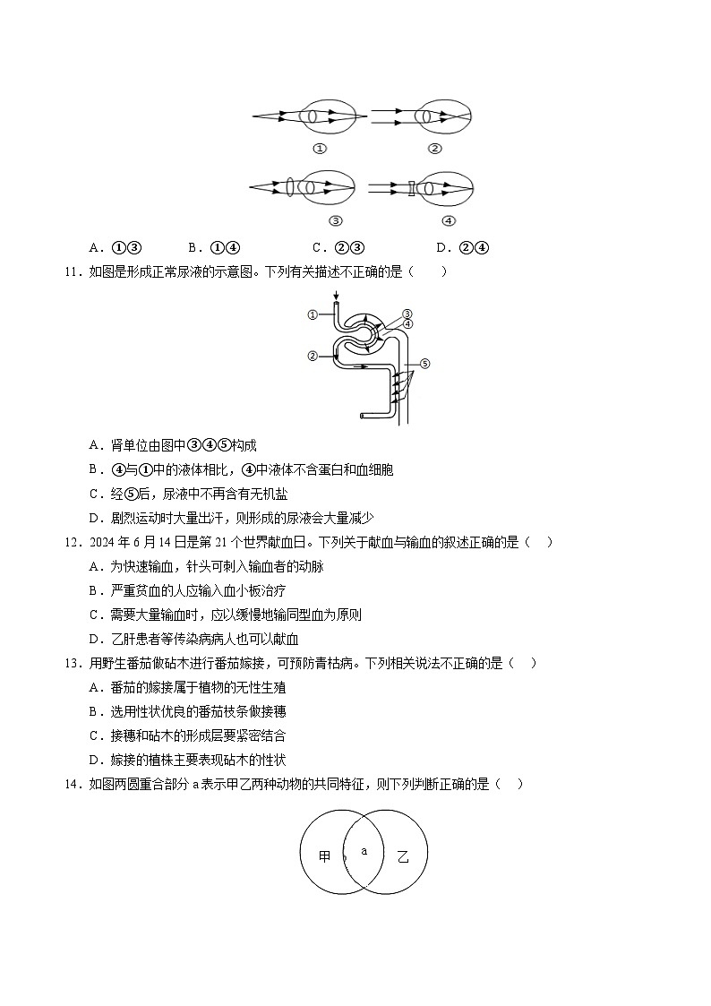 2025年中考考前押题最后一卷：生物（长沙卷）（考试版）第3页