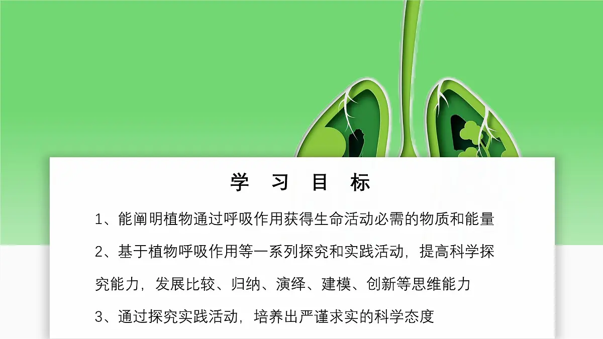 北师大版生物（2024）七年级上册 3.4.2 呼吸作用 课件第2页
