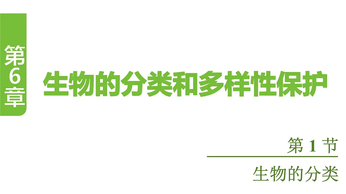 苏教版（2024）生物七年级上册 2.6.1 生物的分类 （课件）第1页