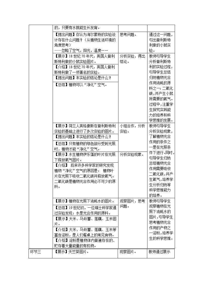 4.11.1 植物的光合作用 教案 生物苏教版（2024）七年级下册第4单元第2页