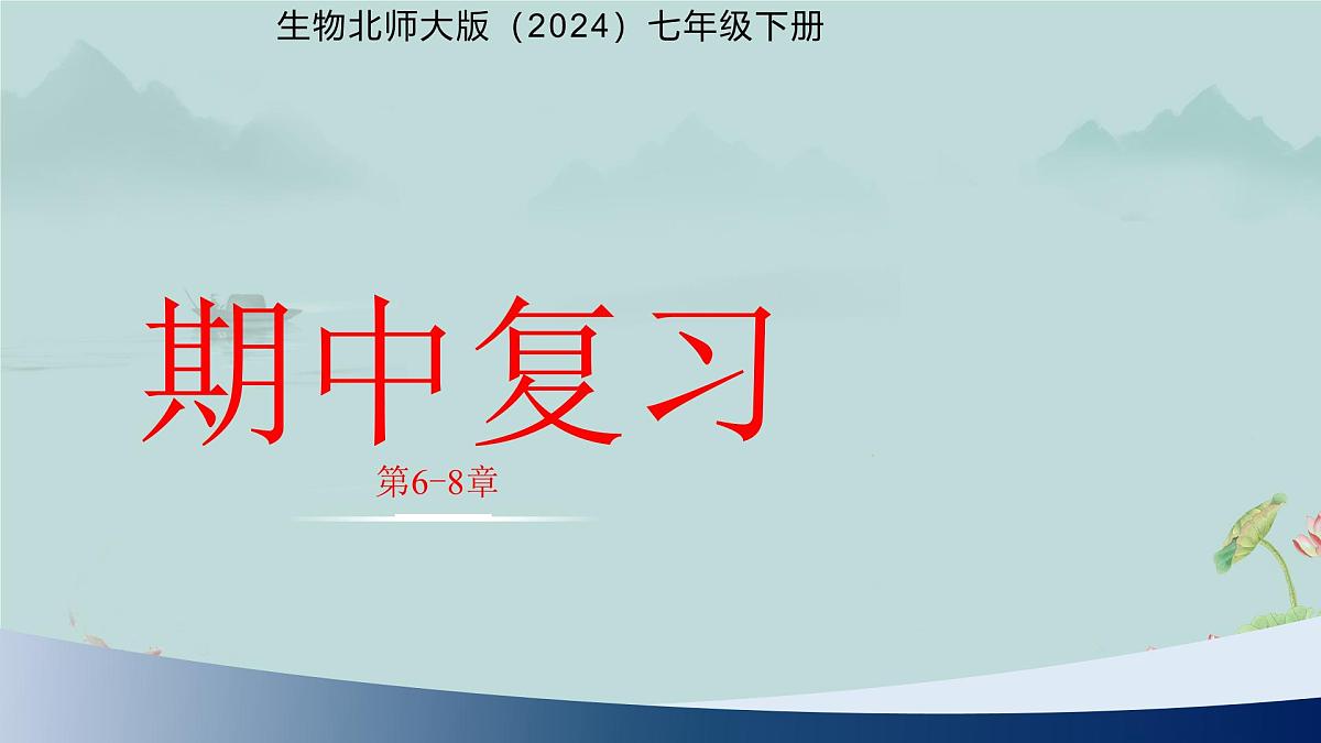七年级下册期中复习 课件 生物苏教版（2024）七年级下册第1页
