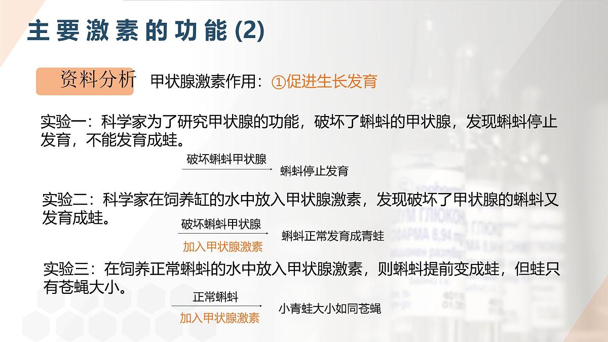 2025年秋人教版(2024)生物八年级上册上课课件 第六章第四节《激素调节》第二课时第6页