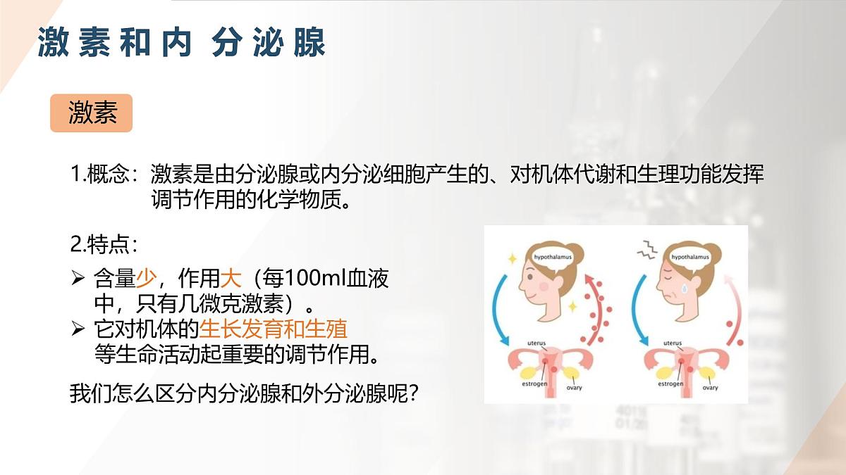 2025年秋人教版(2024)生物八年级上册上课课件 第六章第四节《激素调节》第一课时第7页