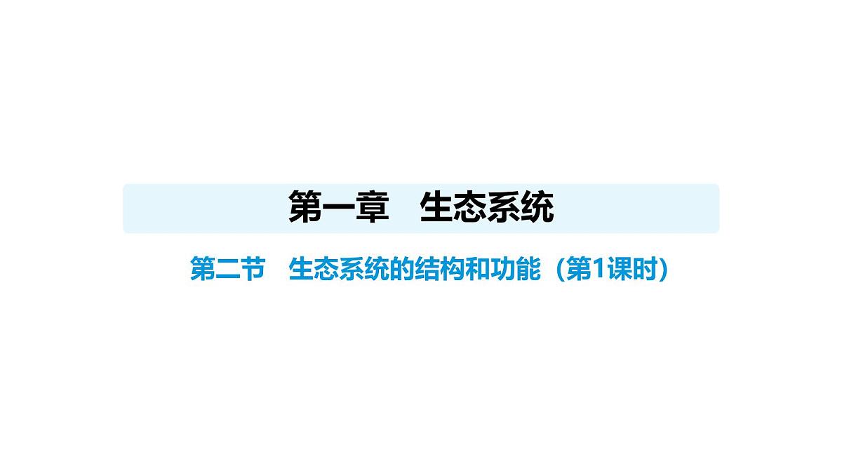 人教版（2024）生物八年级上册5.1.2 生态系统的结构和功能（第1课时）（课件）第1页