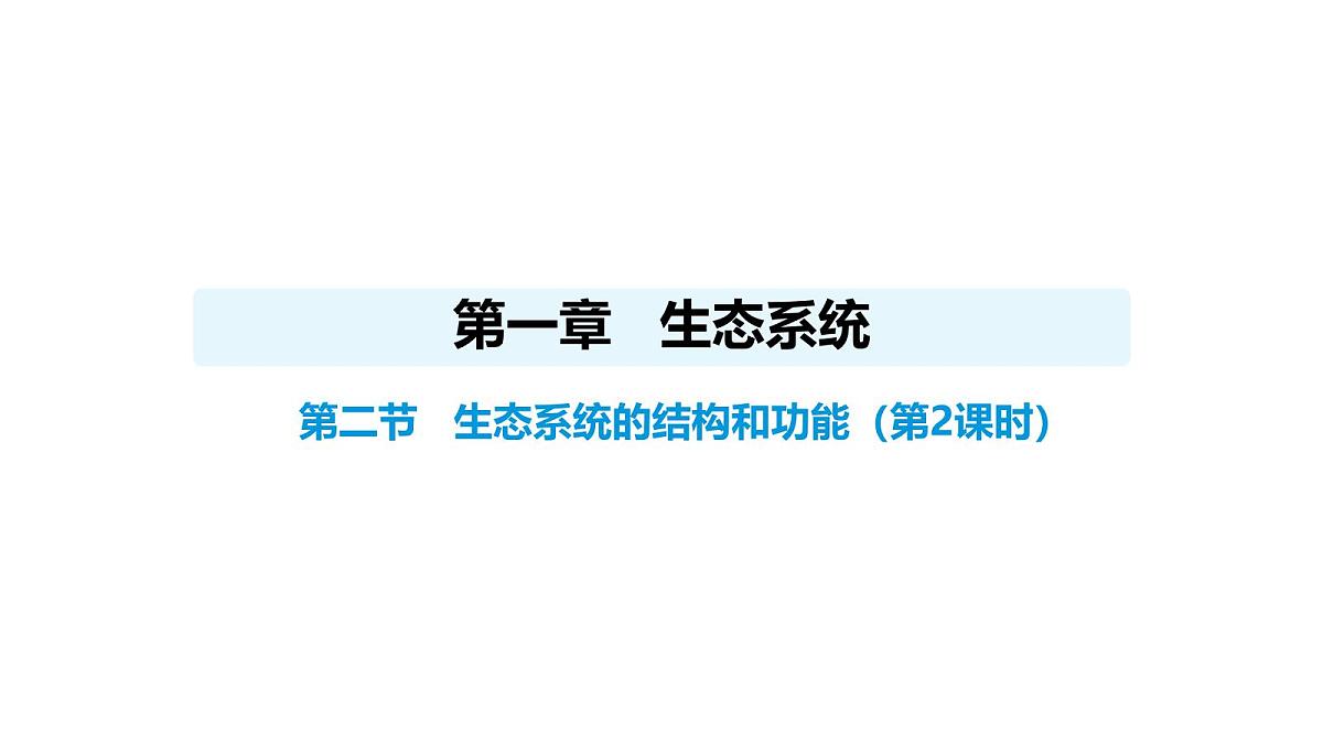 人教版（2024）生物八年级上册5.1.2 生态系统的结构和功能（第2课时）（课件）第1页