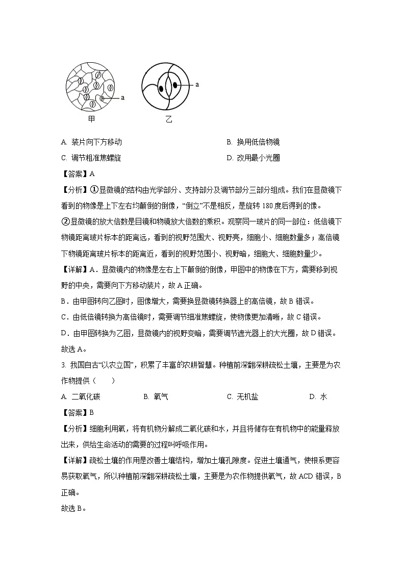2025年广东省鹤山市中考模拟预测生物试卷（解析版）第2页