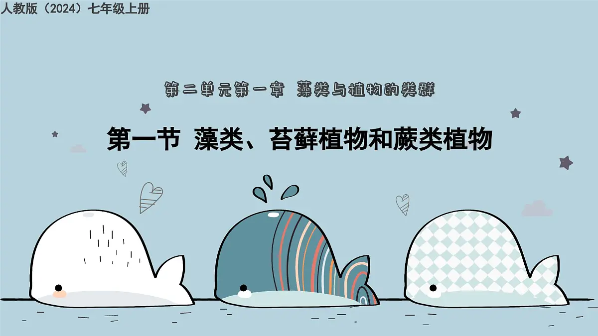 2.1.1藻类与植物的类群（教学课件）——初中生物人教版（2024）七年级上册课件第1页
