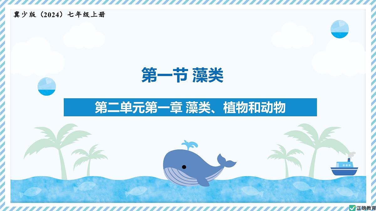 2.1.1藻类（教学课件）——初中生物学冀少版（2024）七年级上册第1页