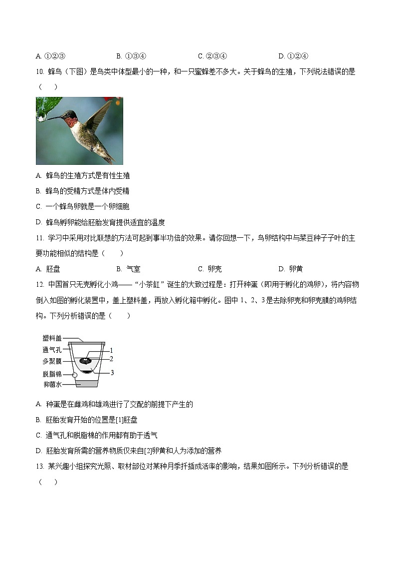 【8生（RJ）期中】安庆市2024-2025学年八年级下学期期中生物试题第3页