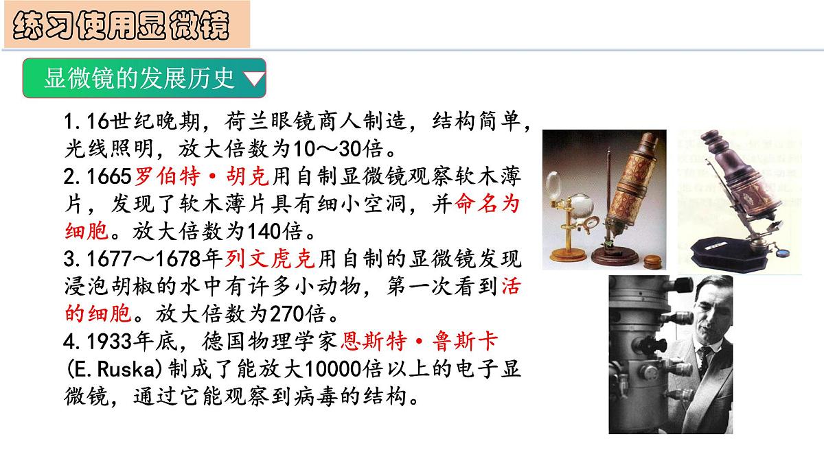 1.2.1 细胞 第1课时 显微镜的使用（教学课件）-2025-2026学年七年级生物上册（北京版2024）第6页