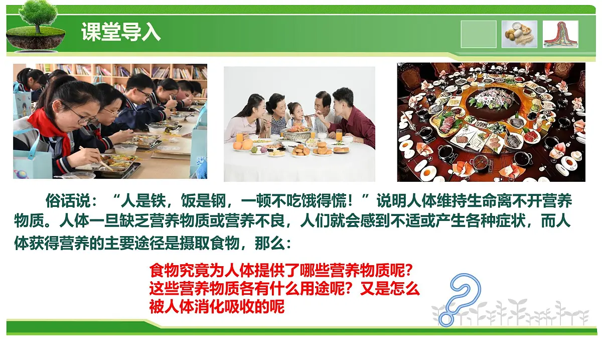 2.1.3 人所需要的营养（教学课件）-2025-2026学年七年级生物上册（北京版2024）第3页