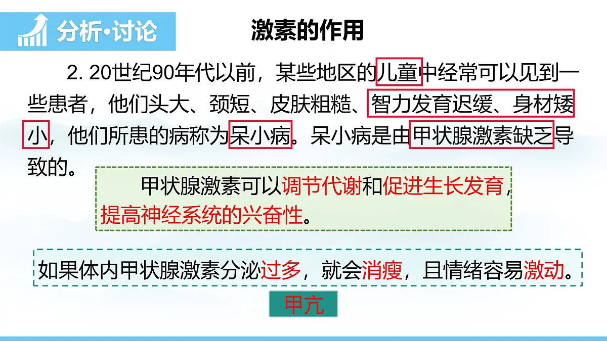 人教版（2024）八年级生物上册课件 第四单元 第六章 第四节 激素调节第7页
