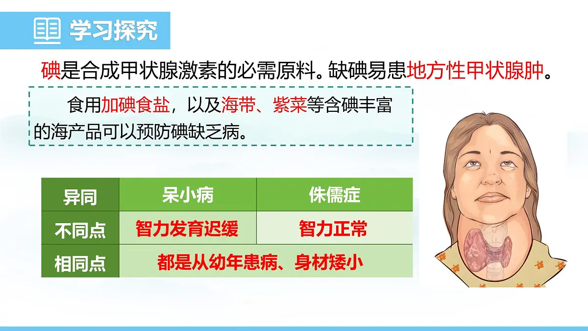 人教版（2024）八年级生物上册课件 第四单元 第六章 第四节 激素调节第8页