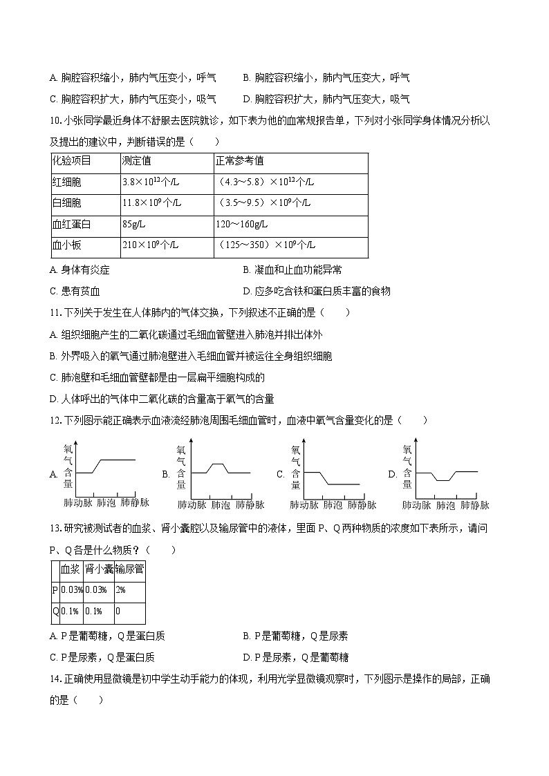 2025年河南省许昌市中考生物试卷（含答案）第3页