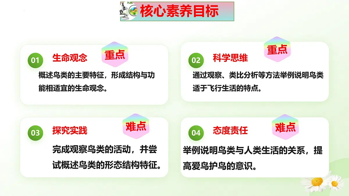 2025年冀少版七年级生物上册 2.1.4 脊椎动物（三、鸟类）（课件）第3页