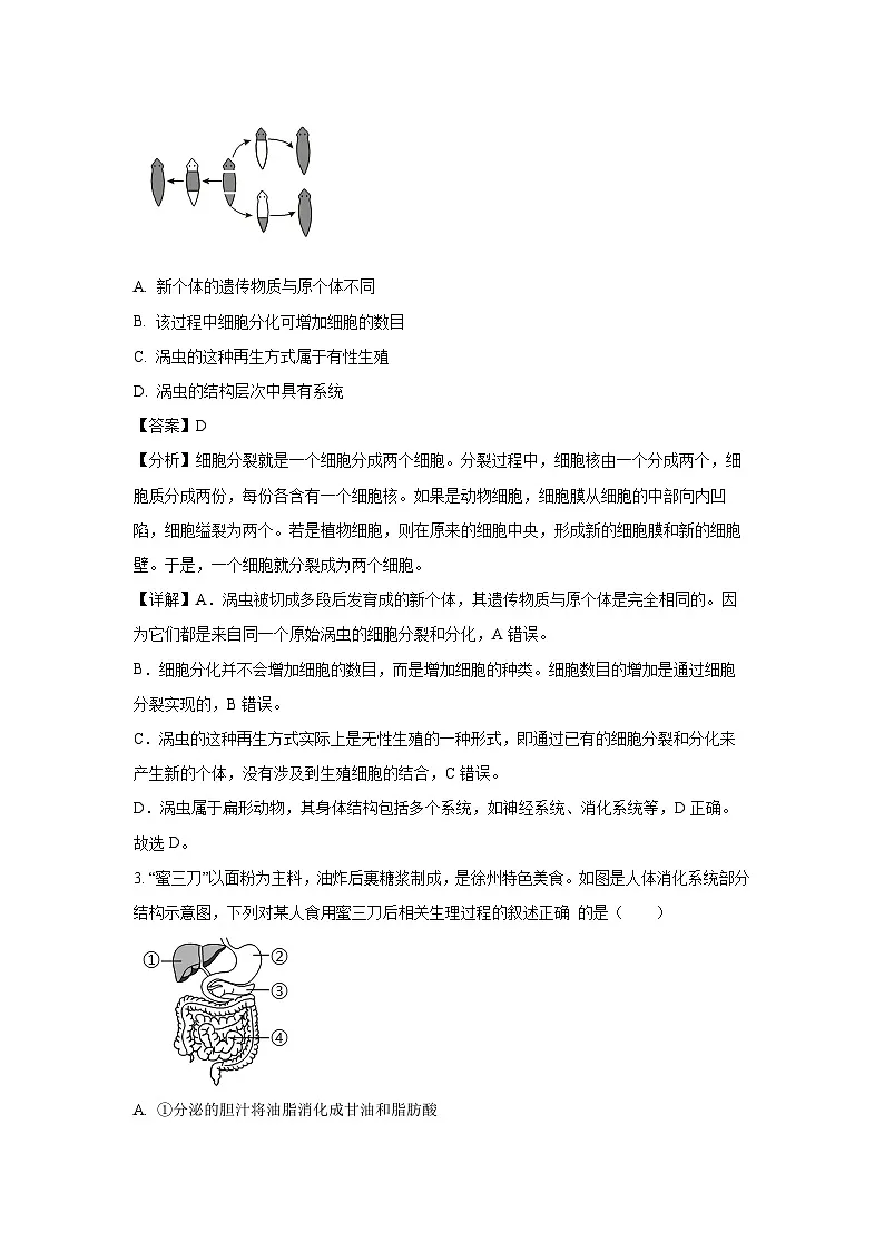 2025年江苏省徐州市铜山区八年级中考二模[中考模拟]生物试卷（解析版）第2页