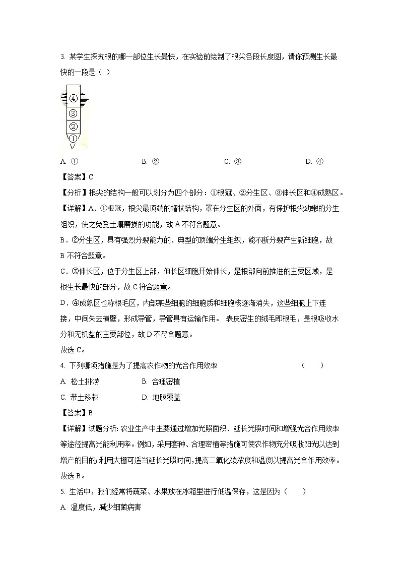 湖南省衡阳市四校2024-2025学年七年级下学期期末生物试卷（解析版）第2页