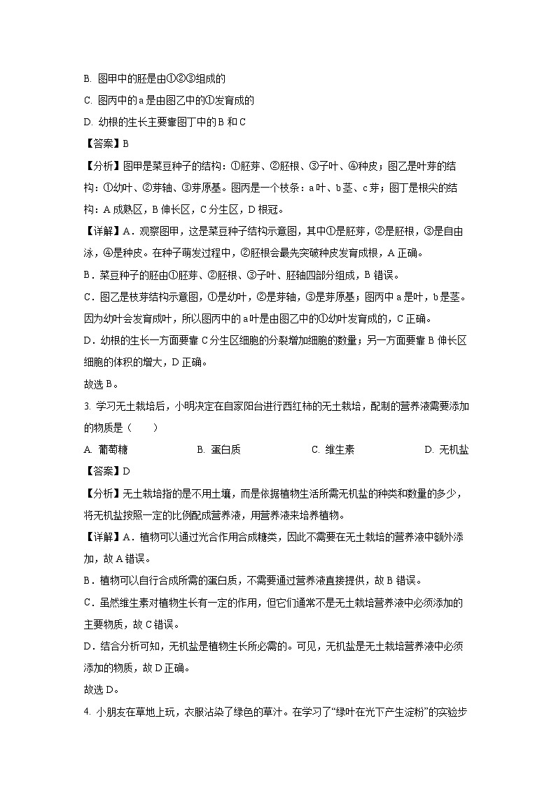 河南省濮阳市2024-2025学年七年级下学期期末生物试卷（解析版）第2页