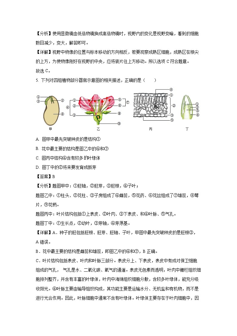2025年江苏省盐城市响水县八年级中考模拟生物试卷（解析版）第3页