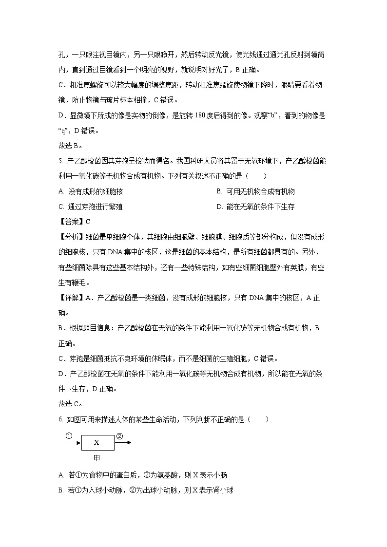 2025年广西壮族自治区贺州市昭平县中考二模生物试卷（解析版）第3页
