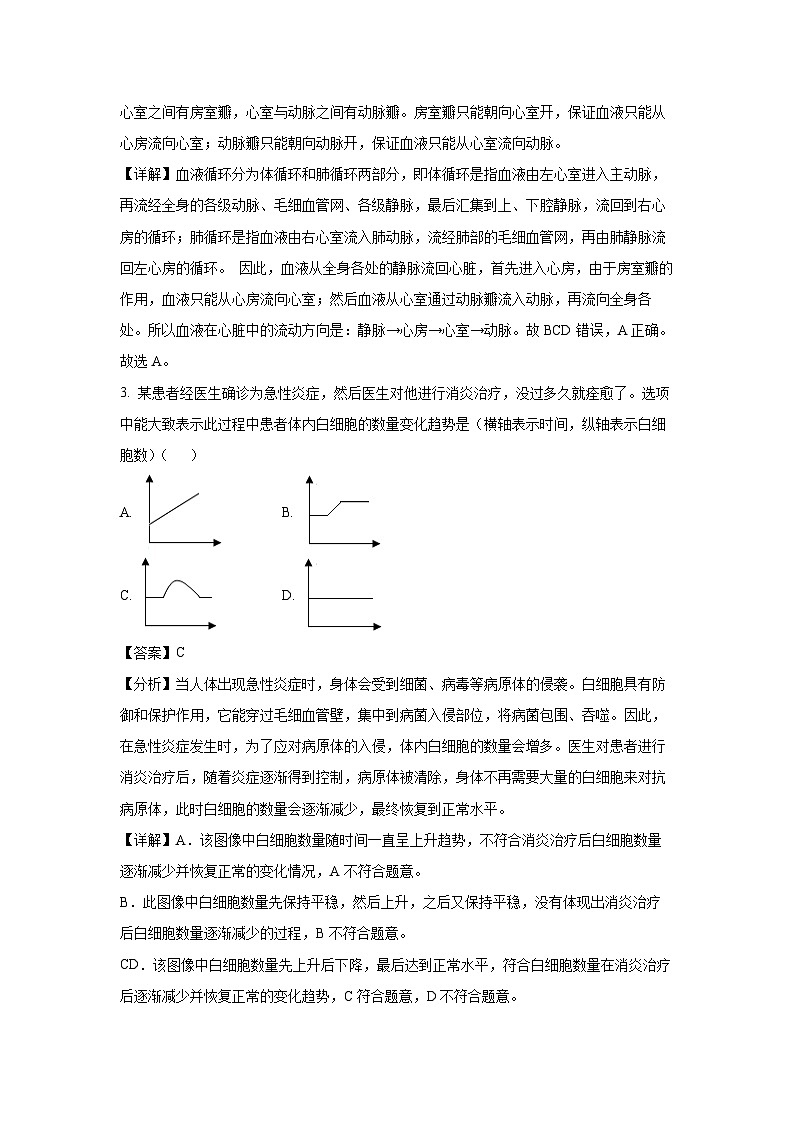 广西崇左市2024-2025学年七年级下学期期末生物试卷（解析版）第2页