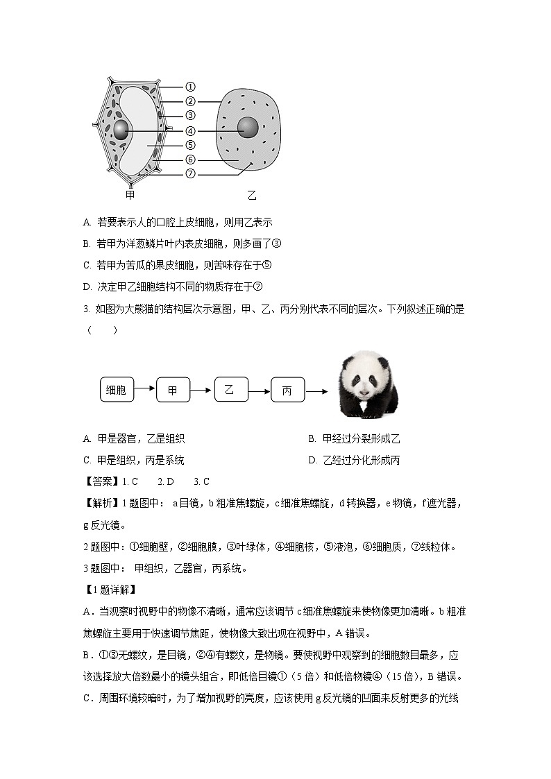 2025年山东省临沂市平邑县八年级三模生物试卷（解析版）第2页