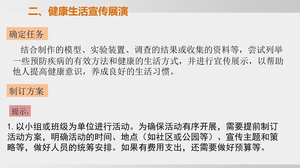 综合实践项目 健康生活宣传展演（课件）2025-2026学年人教版八年级生物上册第4页